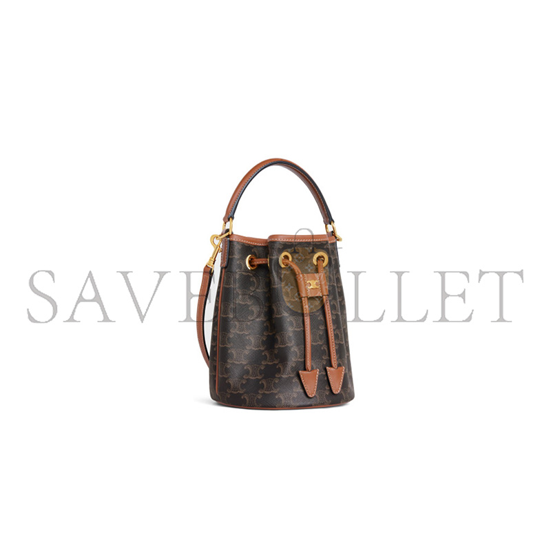 CELINE TEEN CLARA BAG IN TOILE TRIOMPHE 121672CAS.04LU (19*16*16cm)